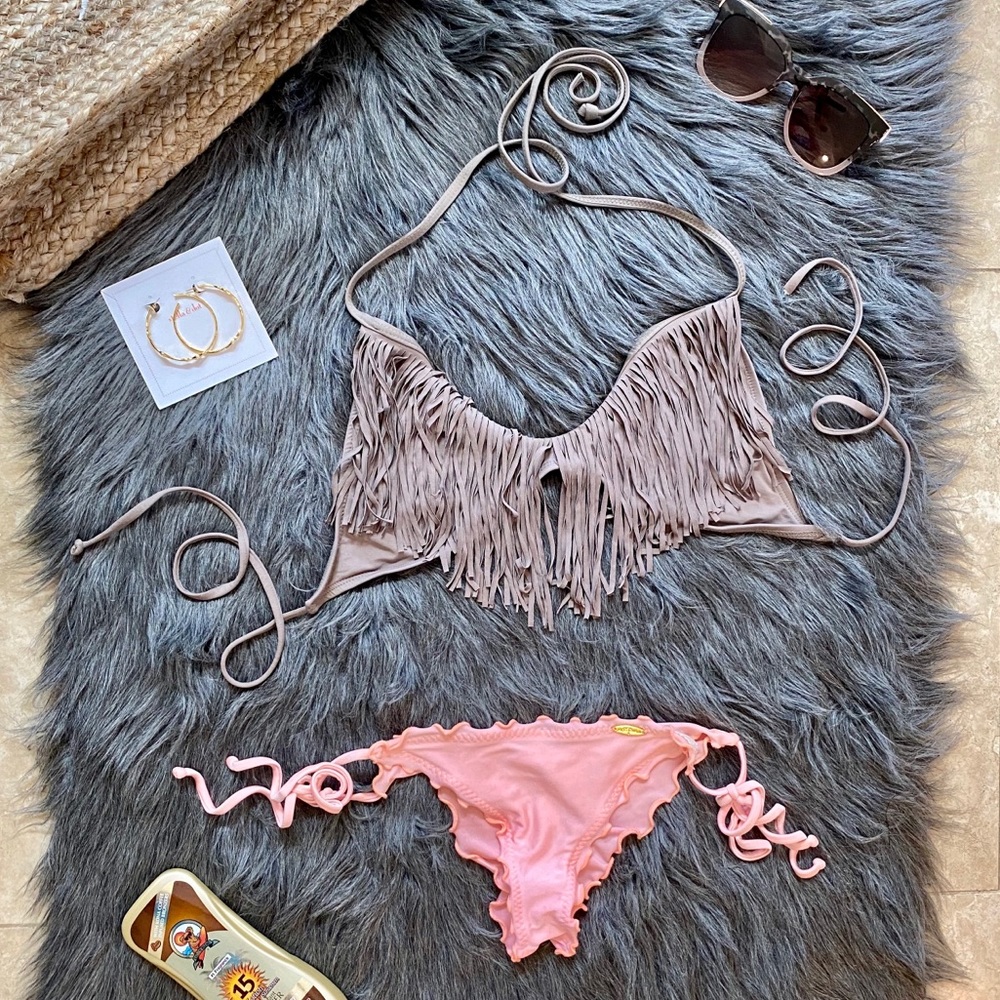L*Space Fringe Bikini Top